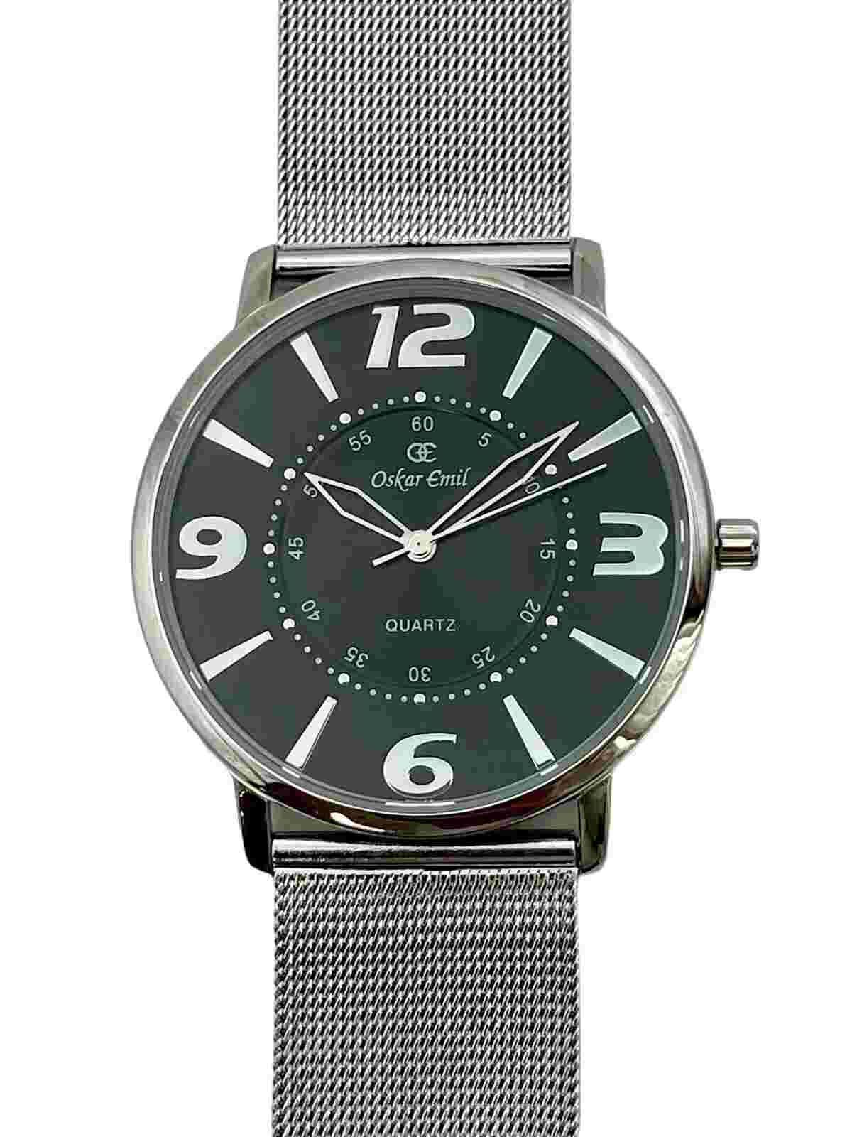 Oskar Emil TRENTO  Slim Quality Stainless Steel Mesh Watch Swiss movement 42mm