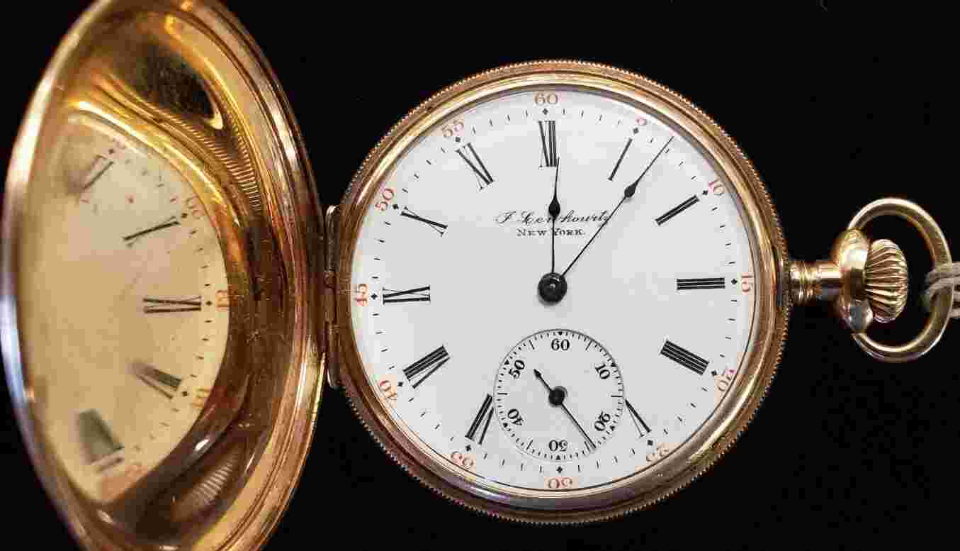 1905 Illinois New York 14k Gold Watch Co, Grade: 179, 16s 11j, running on time