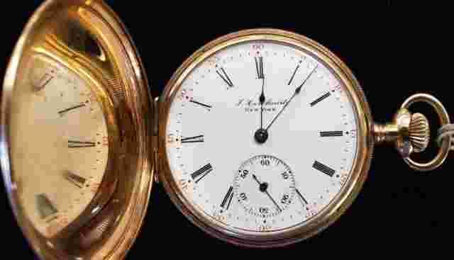 1905 Illinois New York 14k Gold Watch Co, Grade: 179, 16s 11j, running on time