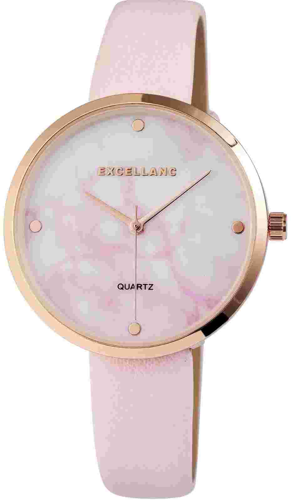 Watch Women's Watch Wristwatch Bracelet Faux Leather Gold Rose Gold Pink Marble