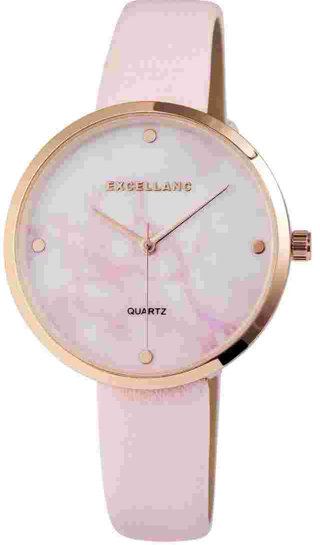 Watch Women's Watch Wristwatch Bracelet Faux Leather Gold Rose Gold Pink Marble