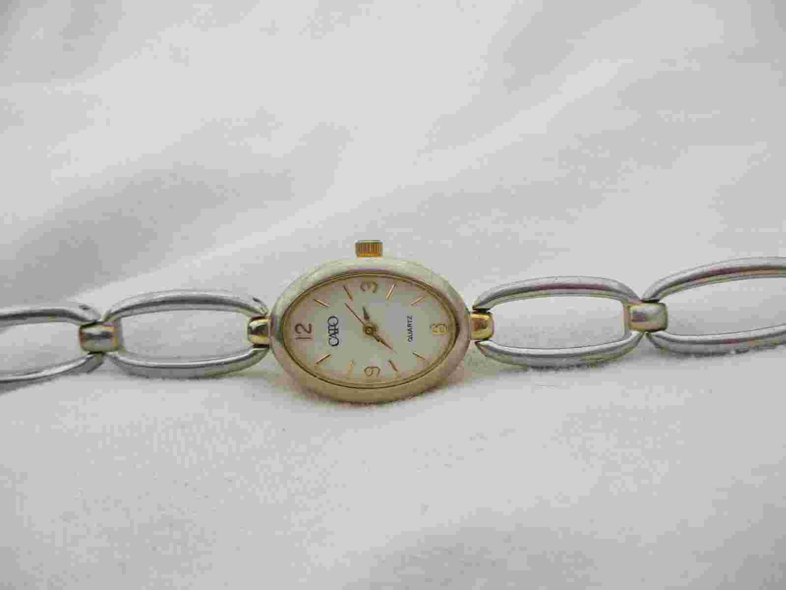 Cato Silvertone Oval Bracelet Watch, Metal Link Band
