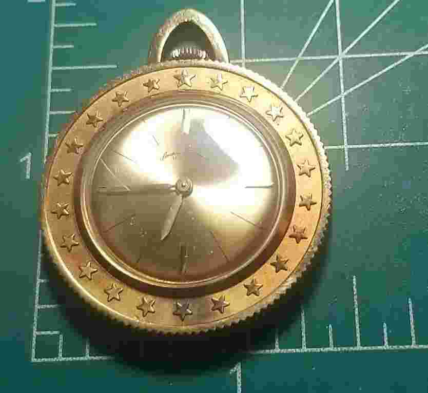 Vintage Andre Bouchard 17j Manual Wind Pendant Watch Swiss For Repair Bin  400