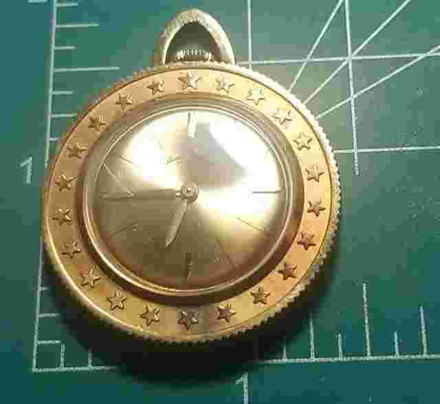 Vintage Andre Bouchard 17j Manual Wind Pendant Watch Swiss For Repair Bin  400