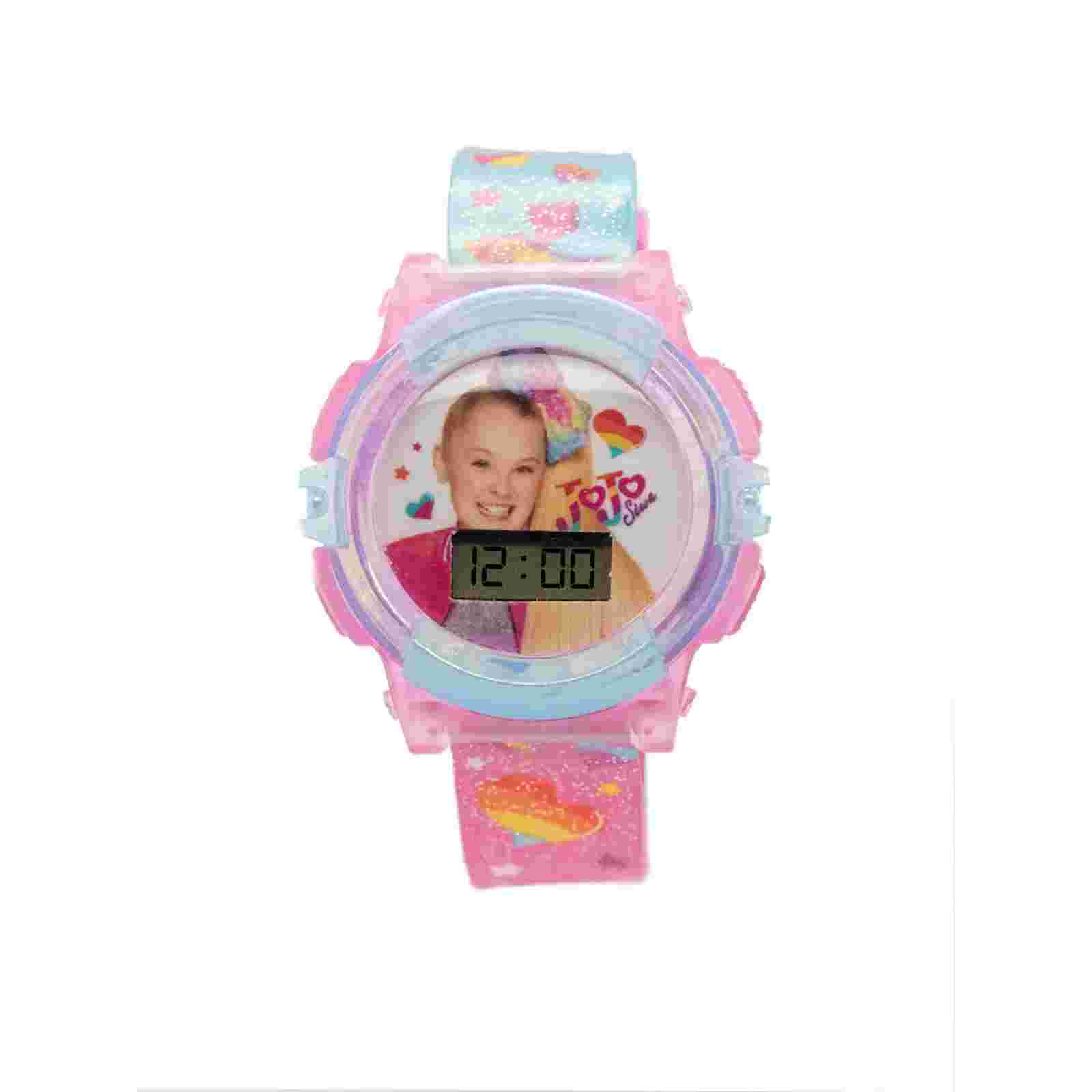 Nickelodeon Jojo Siwa Kids Girls Flashing LCD Digital Wristwatch w/ Design Band