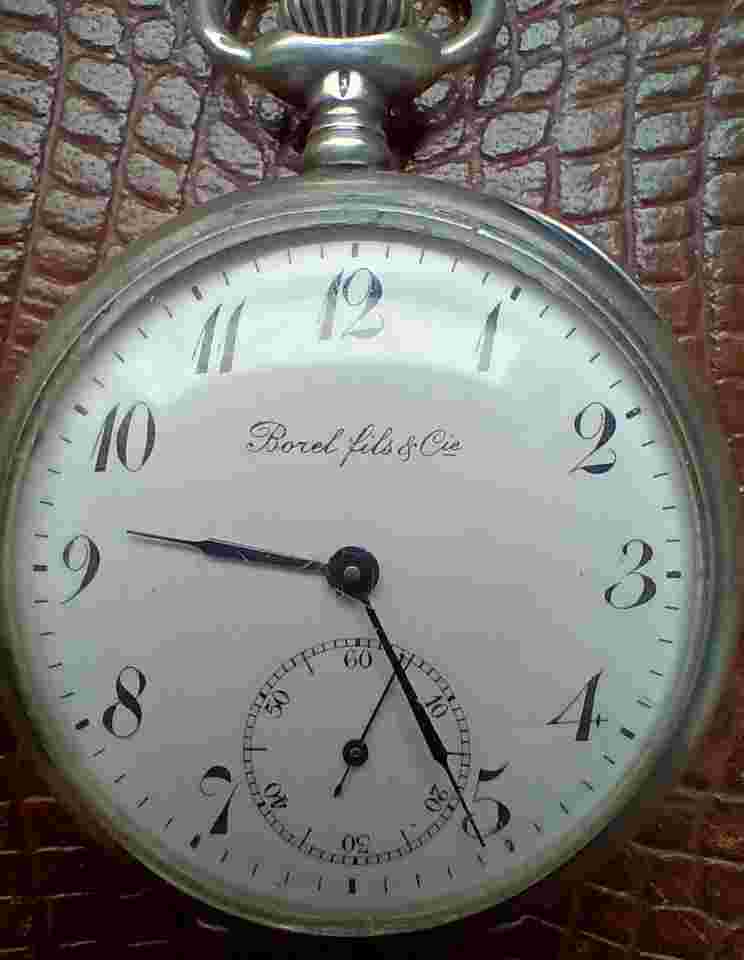 Antique Borel Fils & Cie Silver Swiss Pocket Watch for Imperial Russia
