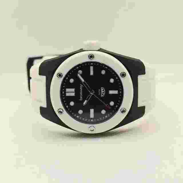 Brosway Icaro man's watch black and white rubber WIC04