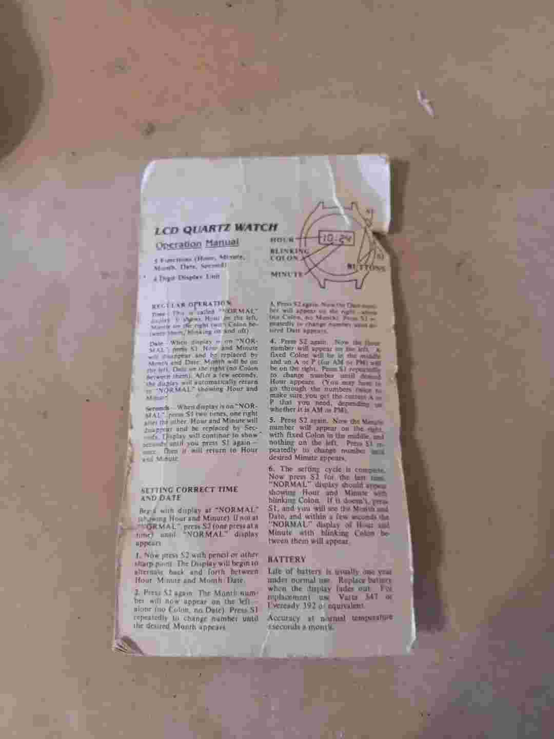 Vintage Delphi Digital LCD Quartz Watch Black Retro Vibe Sealed New Old Package