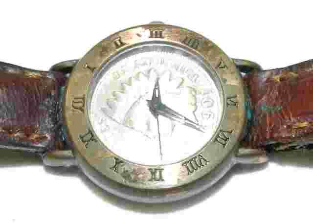Women's Quartz Watch by Brittania w/ 1901 Indian head penny dial - needs battery