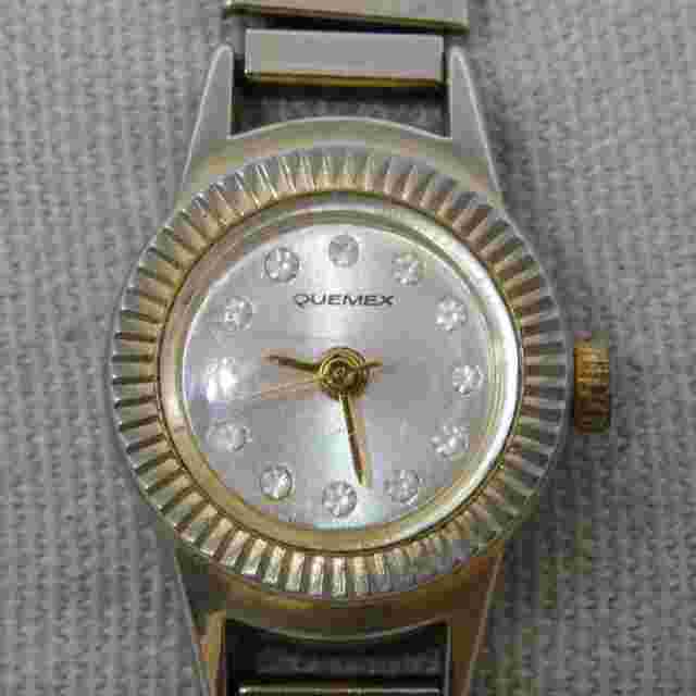 Vintage Quemex Two Tone Wind-up Quartz Analog Women's Watch