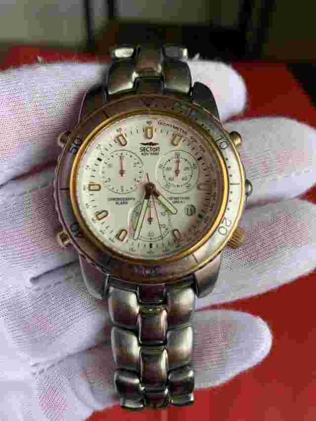 VINTAGE SECTOR ADV 5500 CHRONOGRAPH ALARM 12 Jewels  MEN'S QUARTZ WATCH