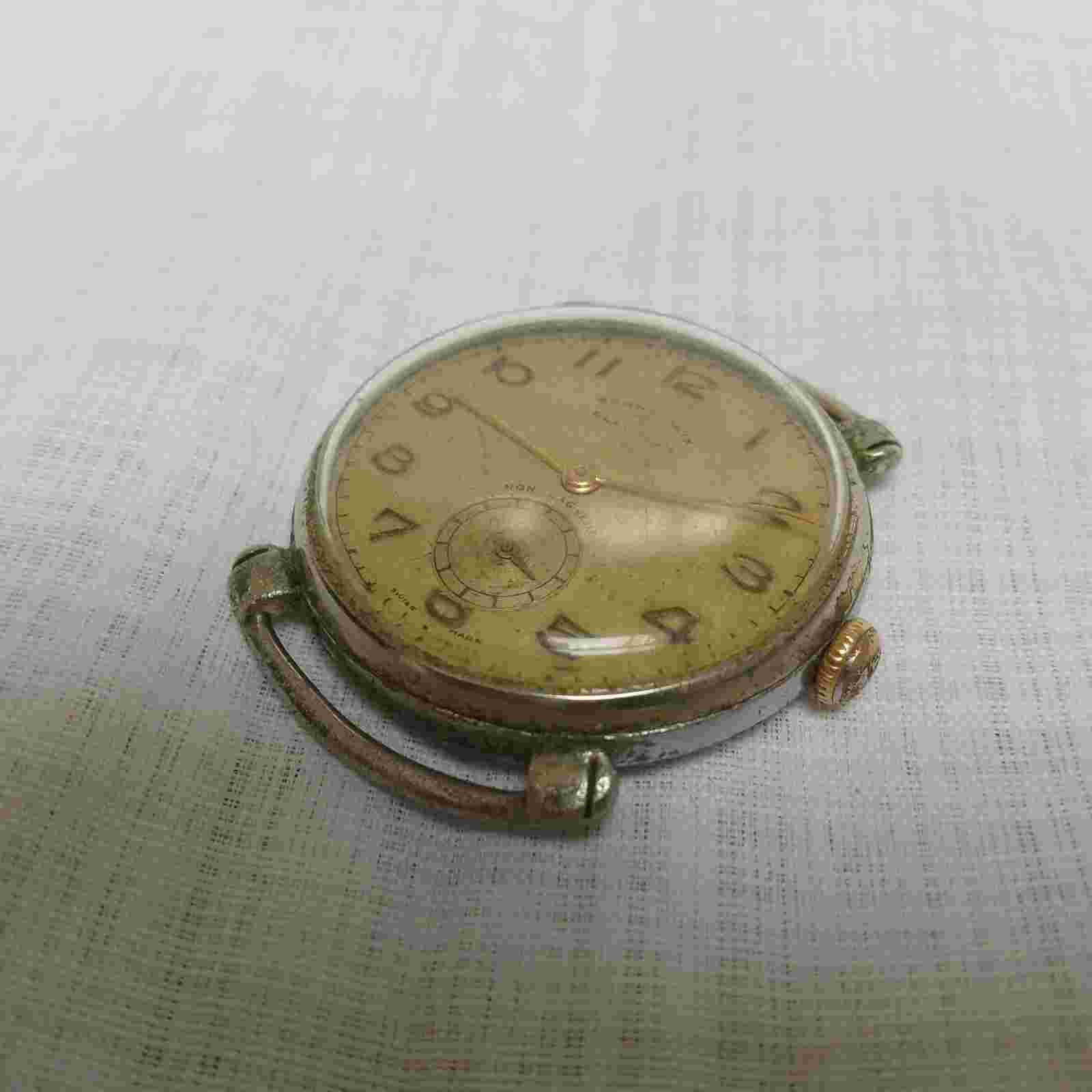 ANTIQUE MILITARY TRENCH ELECTION GRAND PRIX CAL. 645 WRIST WATCH SWISS WORKING