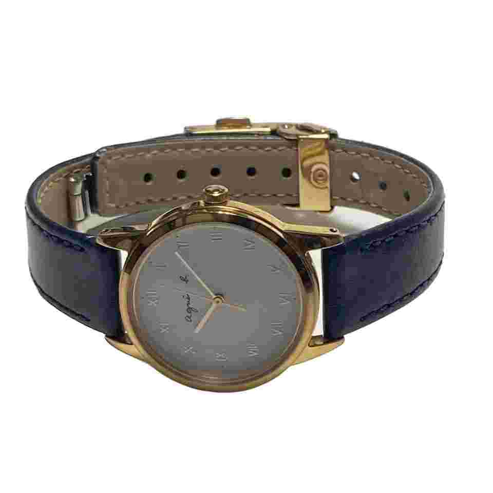 Auth agnes b Marcello V117-KNY0/FBSD940 870973 Black Women's Wrist Watch