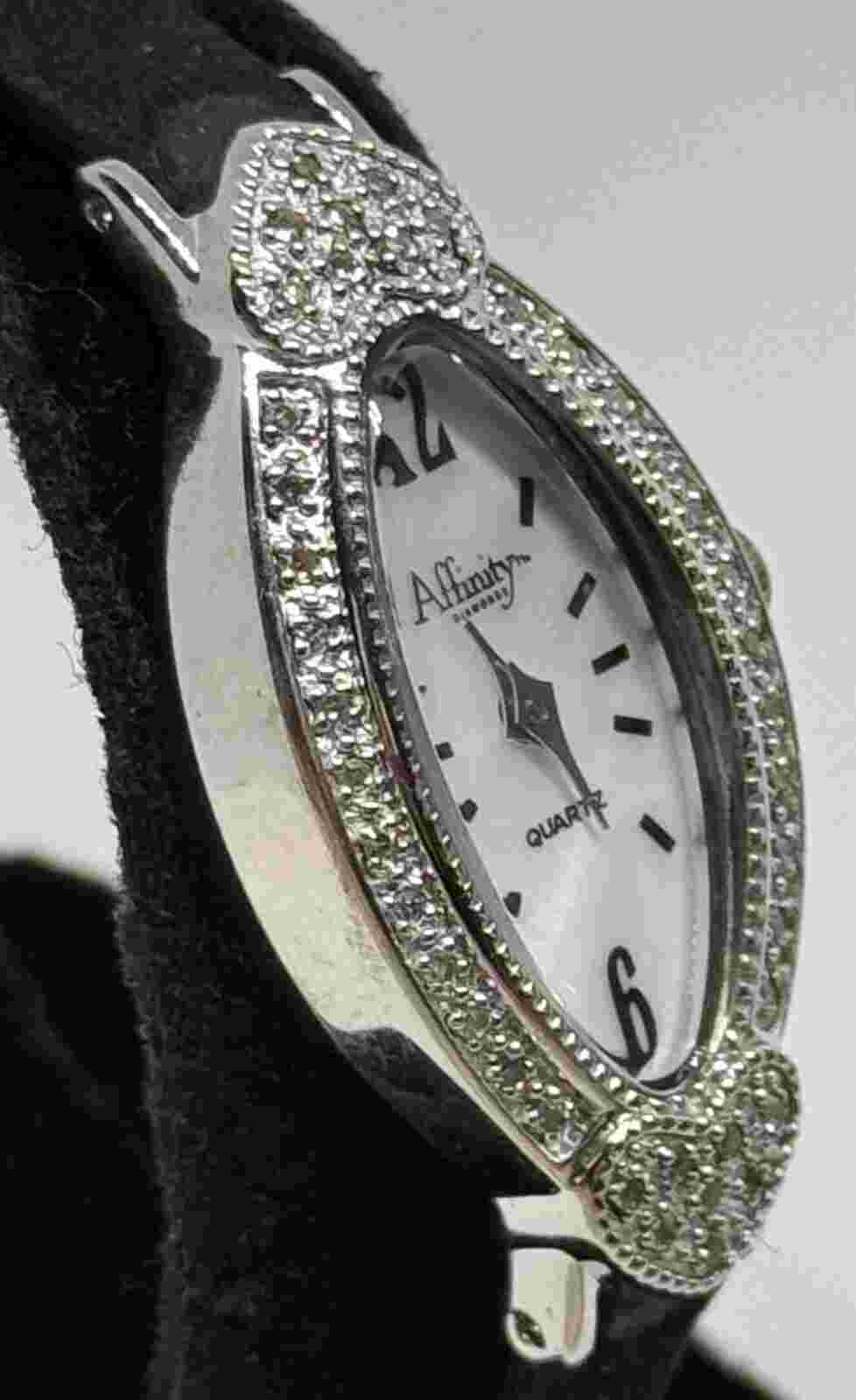 AFFINITY QUARTZ WRISTWATCH Swiss 925 Sterling Silver Case Runs