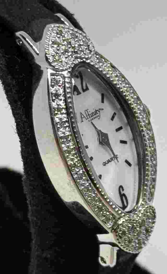 AFFINITY QUARTZ WRISTWATCH Swiss 925 Sterling Silver Case Runs