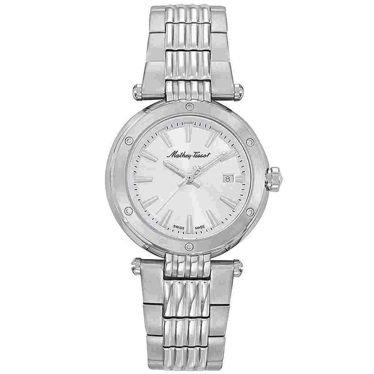 Mathey Tissot Womens Neptune Silver Dial Quartz Watch D912AI Stainless Steel