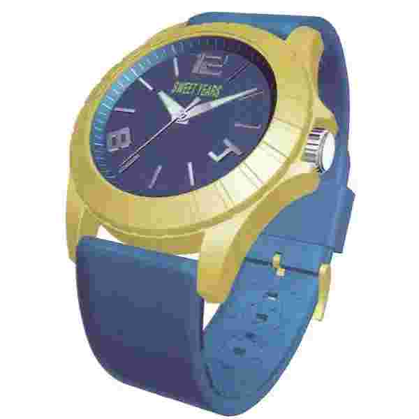 SWEET YEARS LIFE MENS ROCK BLUE/YELLOW SWM902 WATCH
