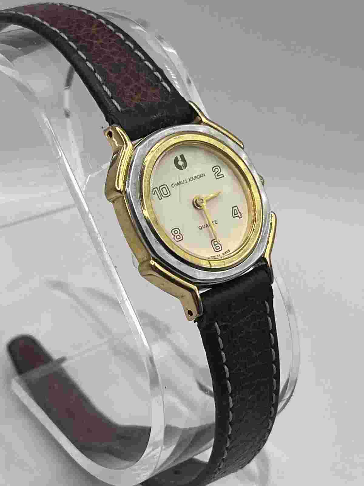 Charles Jourdan Vintage Women's Swiss Quartz Two Tone Watch- New Battery