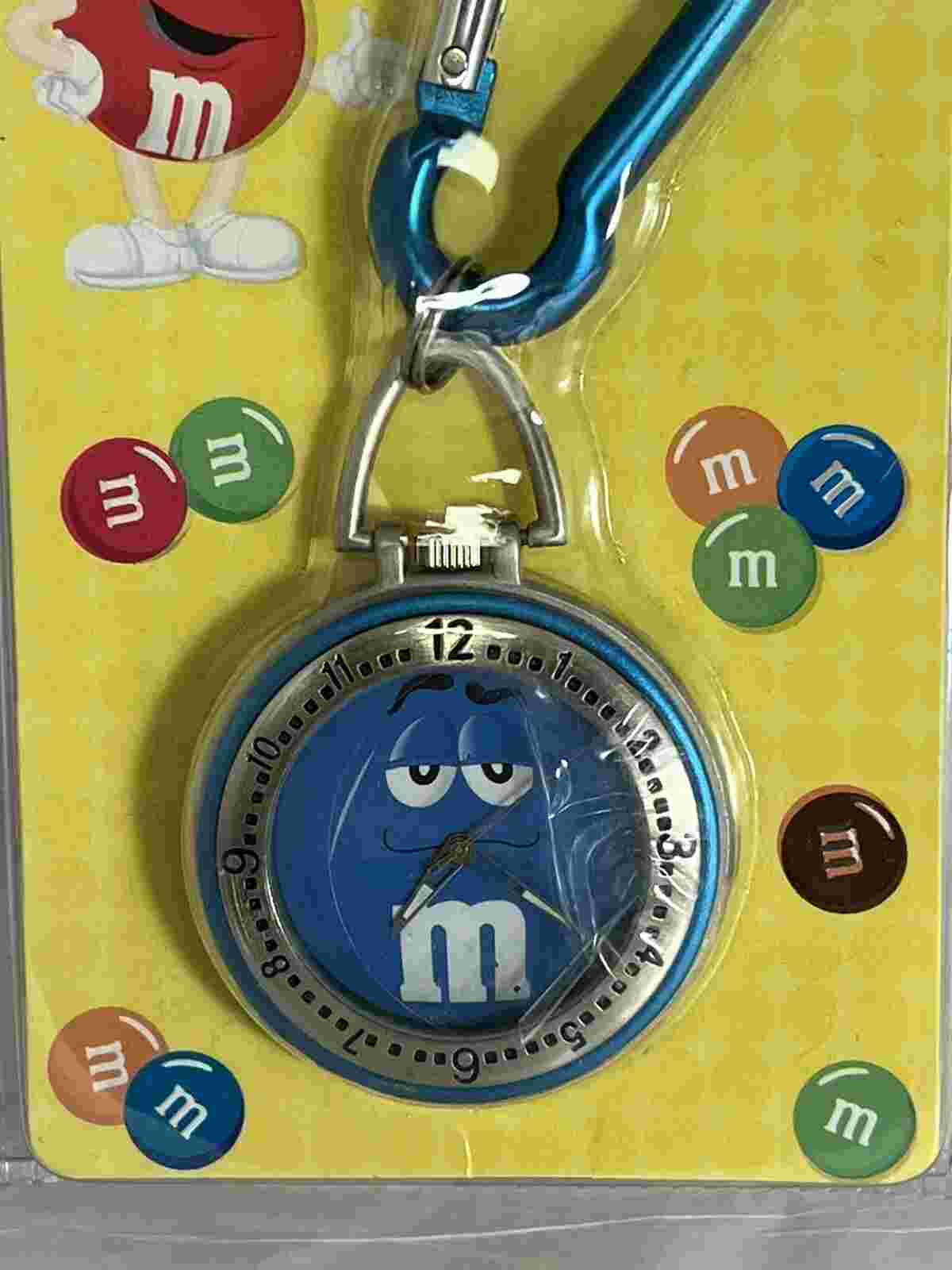 m&m's World Blue Pocket Watch / Sealed & New 2005