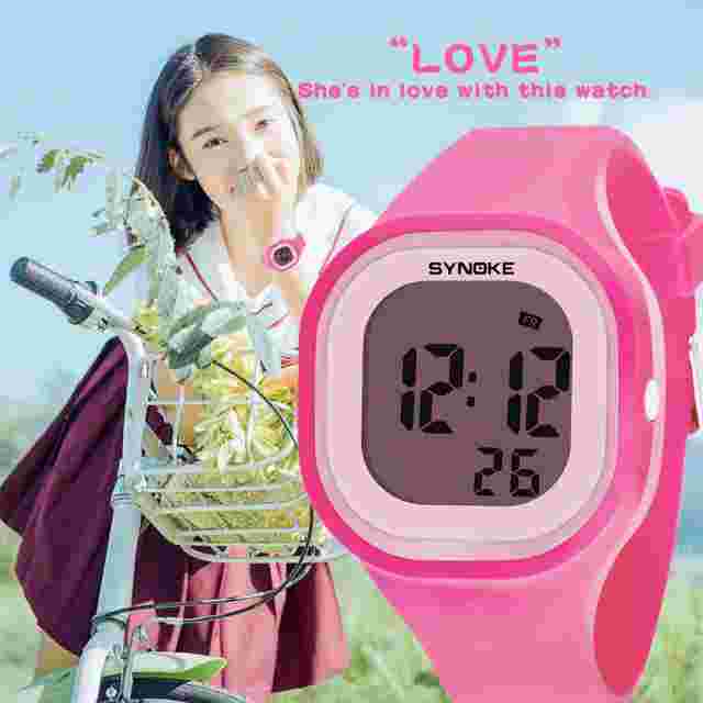 Girls Boys Jelly Band Waterproof Watch Sports Electronic Wrist Watch Kids Gift