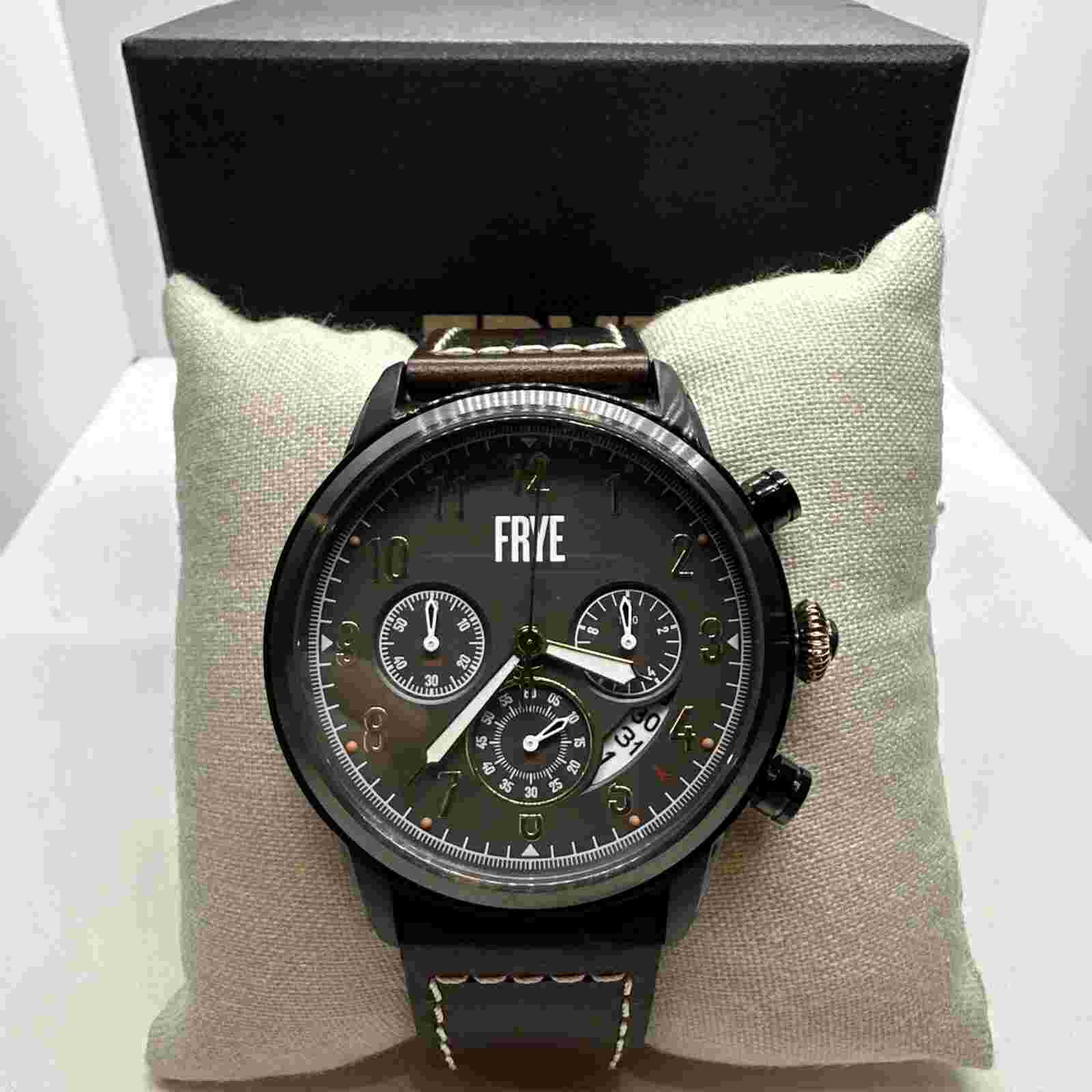 Frye Graham Chronograph Steel Men's Brown Watch - 37245686BLK001