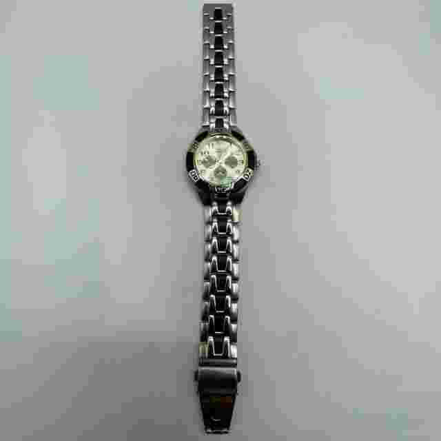 Mens Fondini Quartz Silver Tone Wristwatch Untested For Parts/Repair 43mm