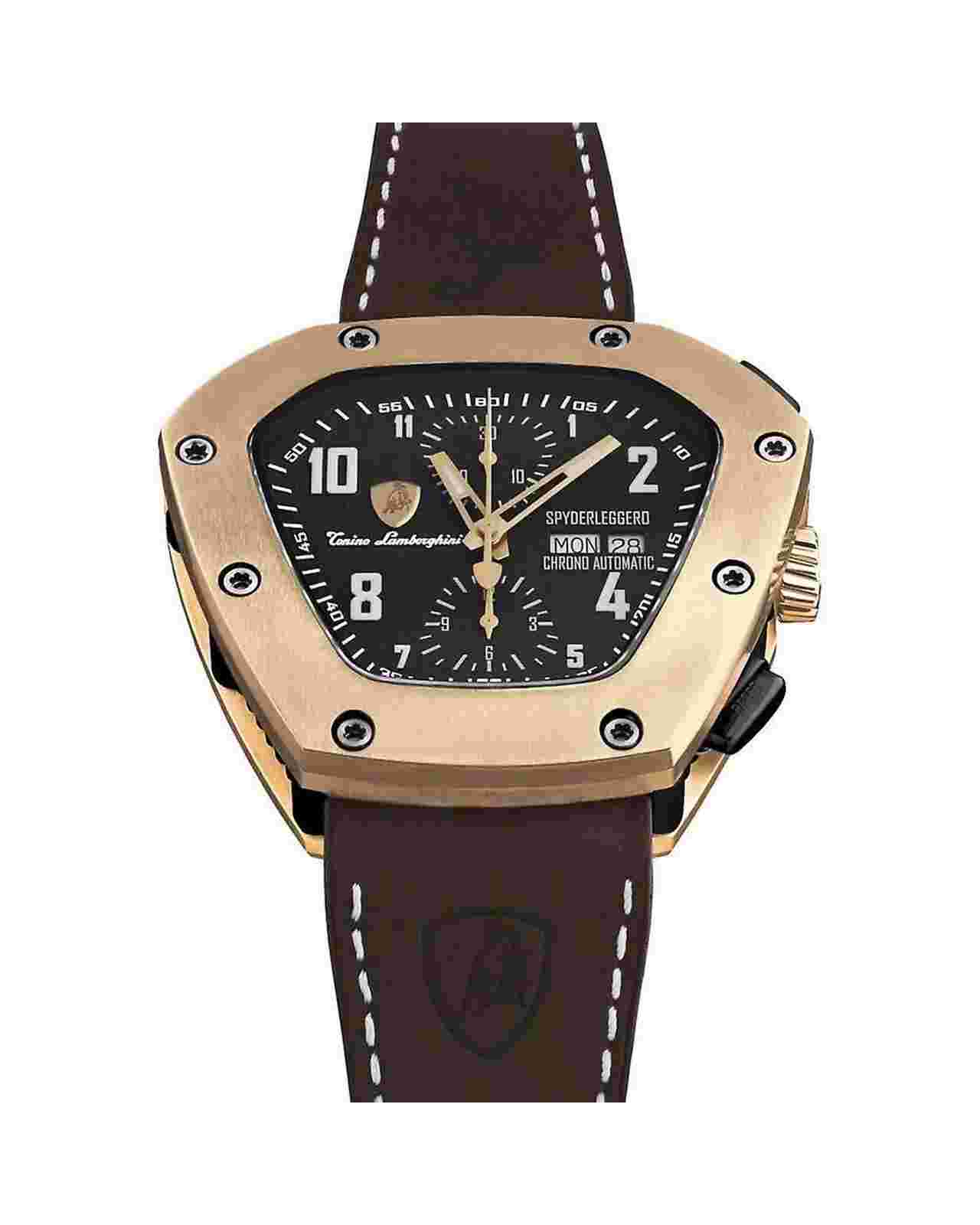 Lamborghini SpyderLeggero Chrono Automatic Watch Men Black Watches