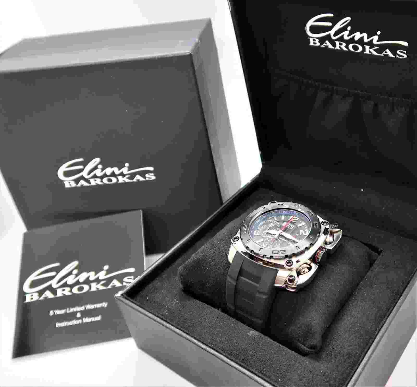 ELINI BAROKAS, 660ft "The General" CHRONO w/Box, BIG MENS DIVE WATCH,MIB R23-18