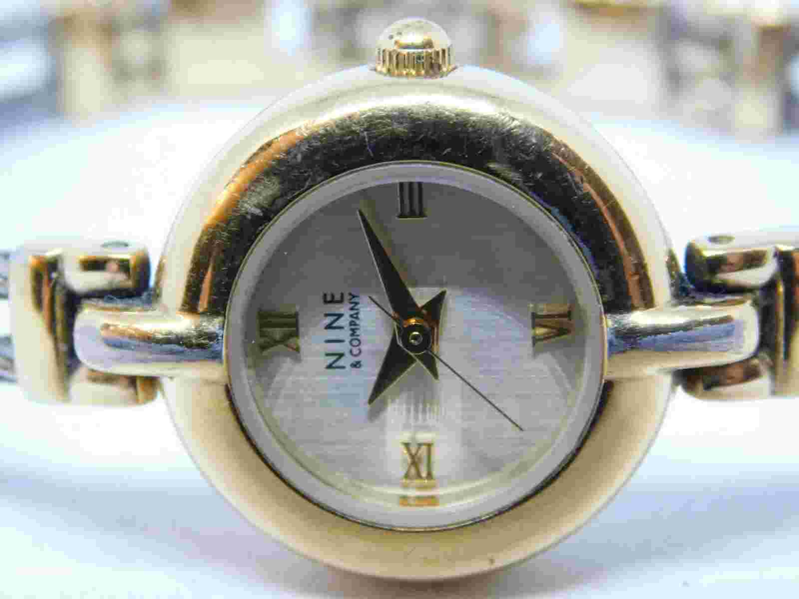 Nine & Company 9C/5002 Two Tone Quartz Analog Ladies Watch Sz. 6 1/4"