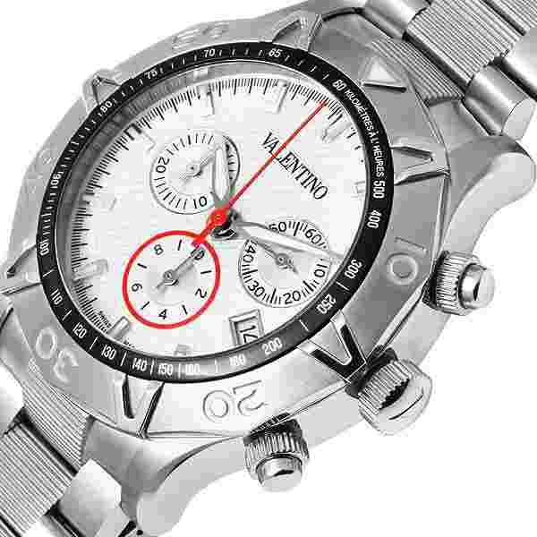 Valentino V40LCQ9902-S099 Homme Chronograph Date Stainless Steel Watch $2,150