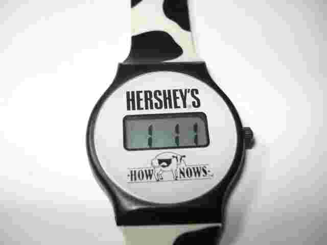 RARE VINTAGE 80'S HERSHEY'S CHOCOLATE HOW COW NOWS ALVA WATCH NEW BATTERY