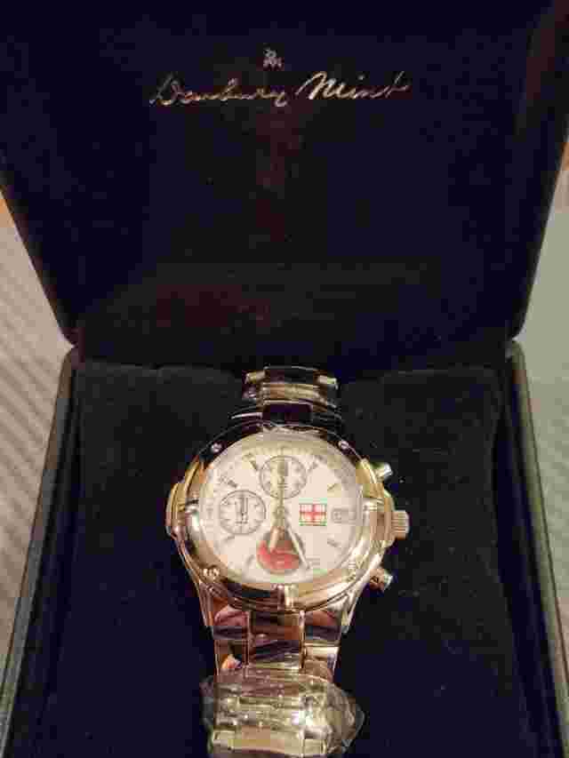 BNIB Danbury Mint Mens Ashes Winner 2005 Commemorative Quartz Watch. New🔋Unworn