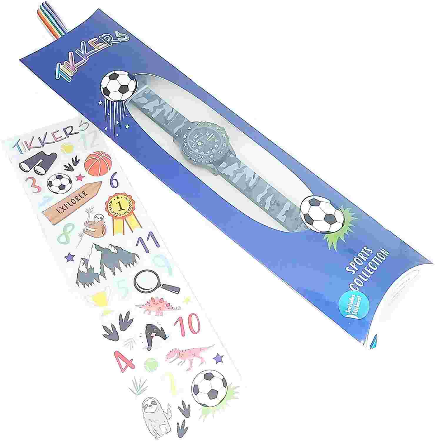 Tikkers Children's Time Teacher Camouflage Silicone Strap Watch - NTK0020
