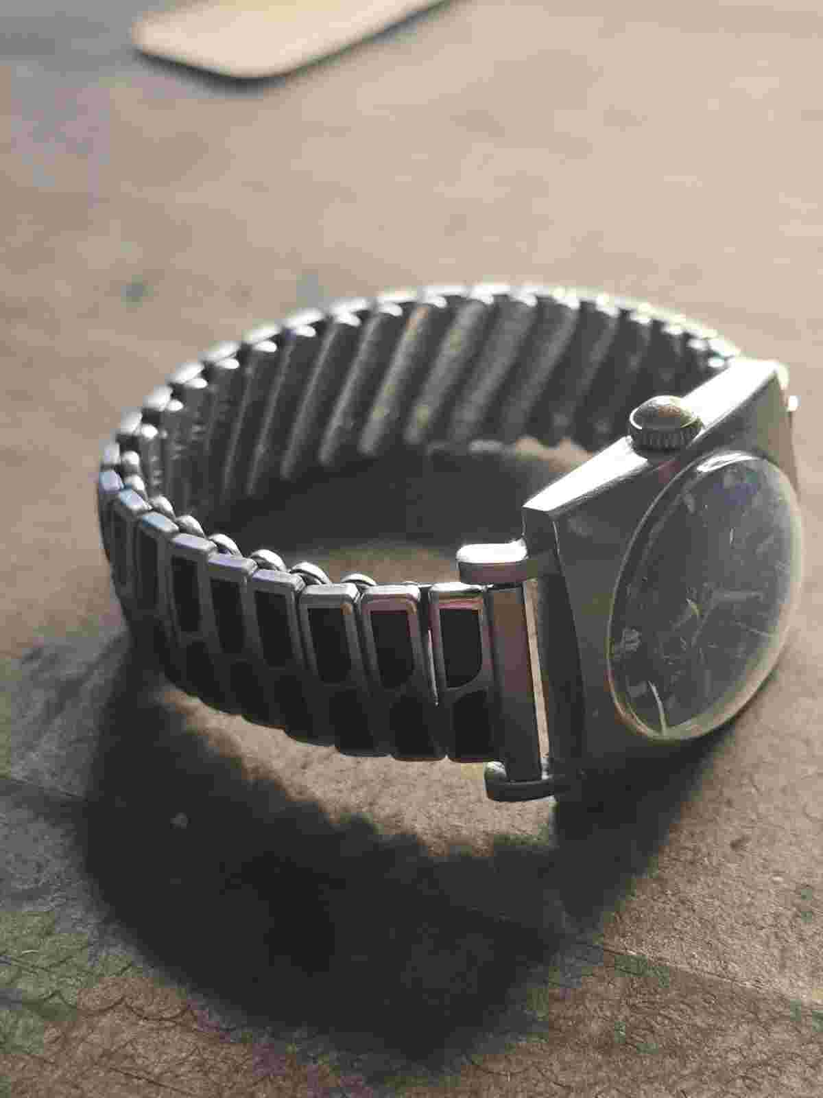 Vintage Hallmark 29mm Watch – Dark Blue Dial, JB Champion Bracelet, Mechanical