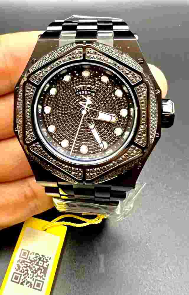 INVICTA 38946 Reserve Carbon Hawk 55mm Automatic 4.28ctw Diamond Watch