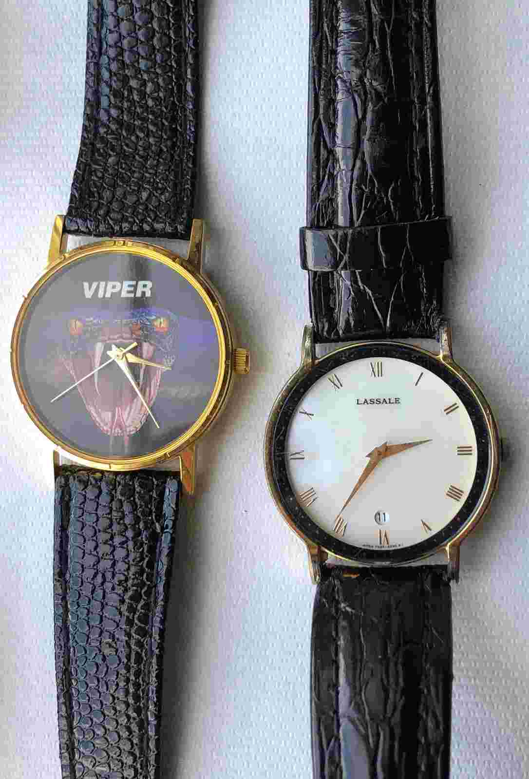 Lot of vintage watches untested, leather, metal, Lasalle, Pit Viper, Digital