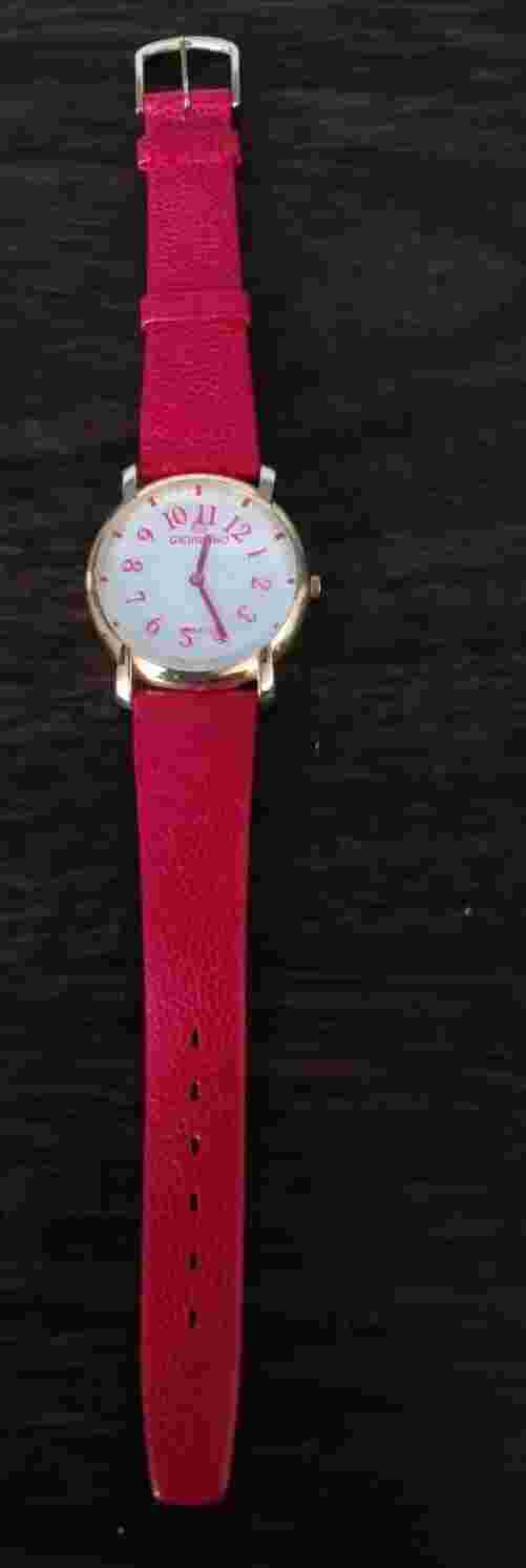 Giordano Womens Wrist Watch Ladies Quartz Hong Kong Red Rotating Face