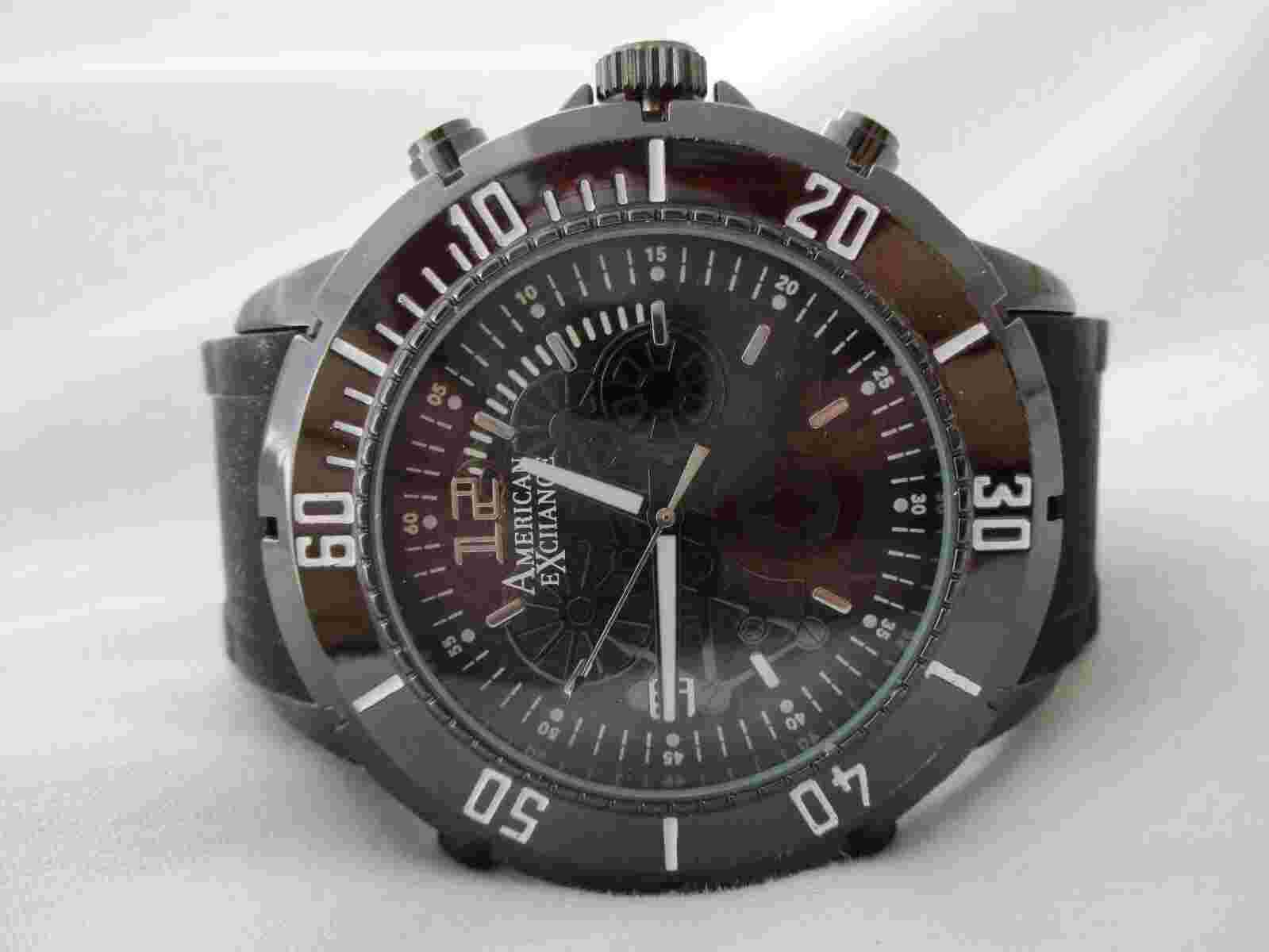 American Exchange Analog Wristwatch with a Buckle Band and Quartz Movement