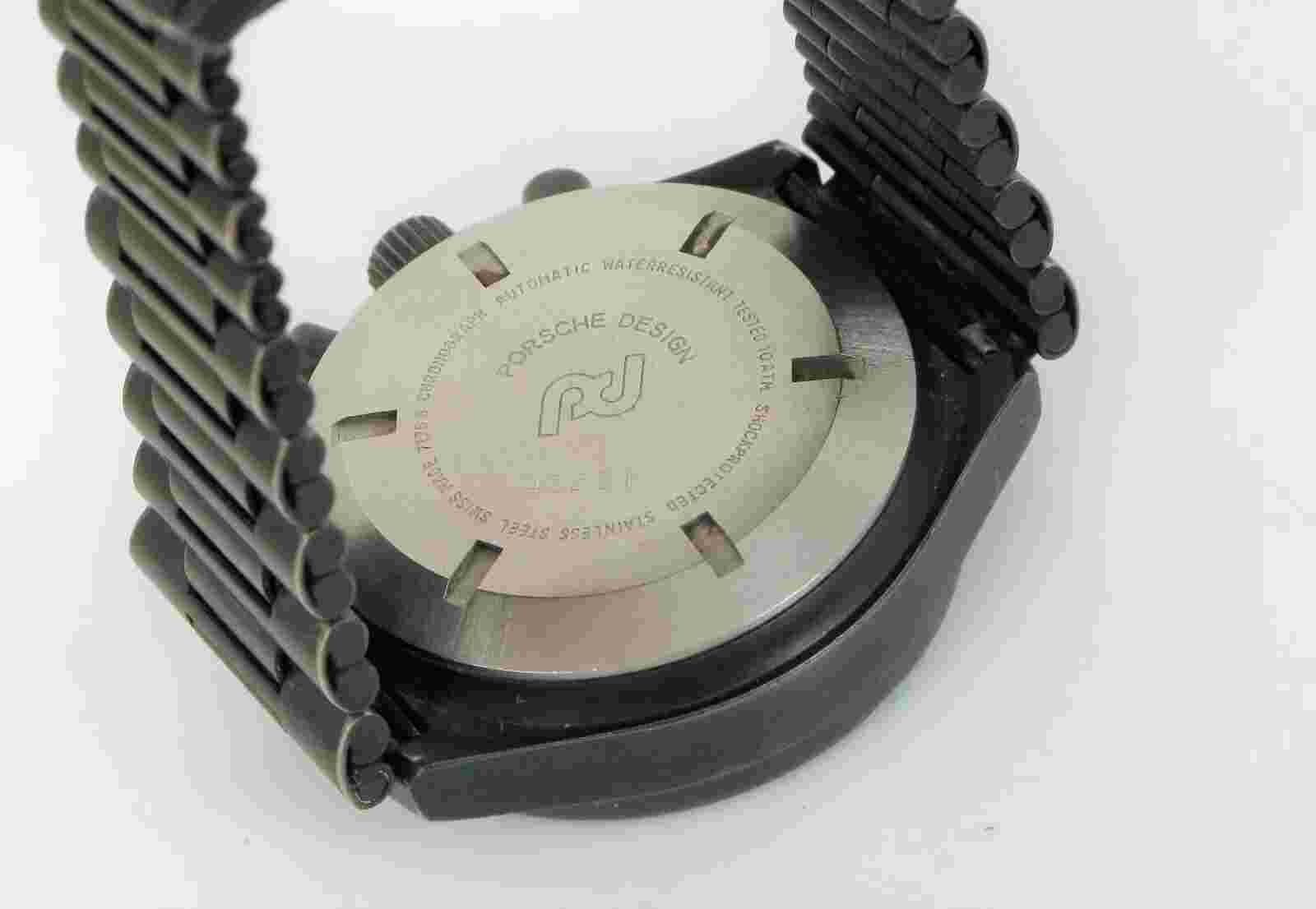VINTAGE PORSCHE DESIGN LEMANIA 5100 7176S BLACK WRIST WATCH CHRONOGRAPH TOP GUN