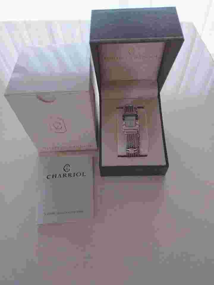 Philippe Charriol Women's Watch Silver Square Face Chain Bracelet Boxed