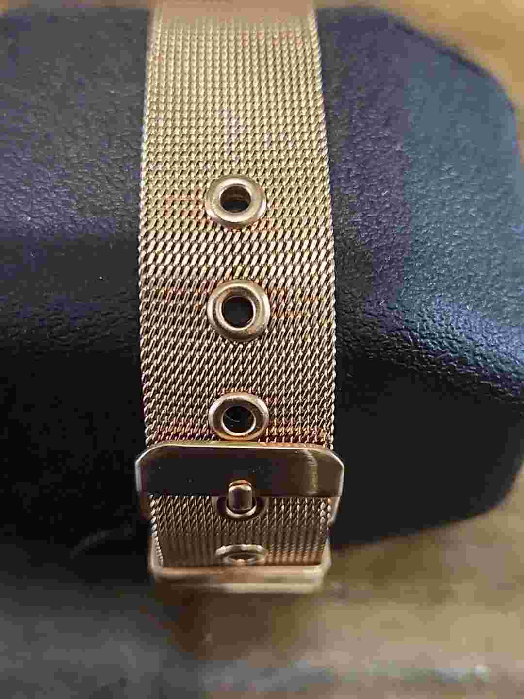 EDDIE BORGO New York, Stainless steel and Rose Gold Mesh Band Watch