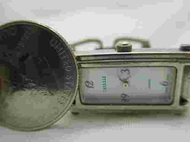 Forever Women's Silver Toned Cuff Band Watch Quartz Elegant Mother of Pearl Face
