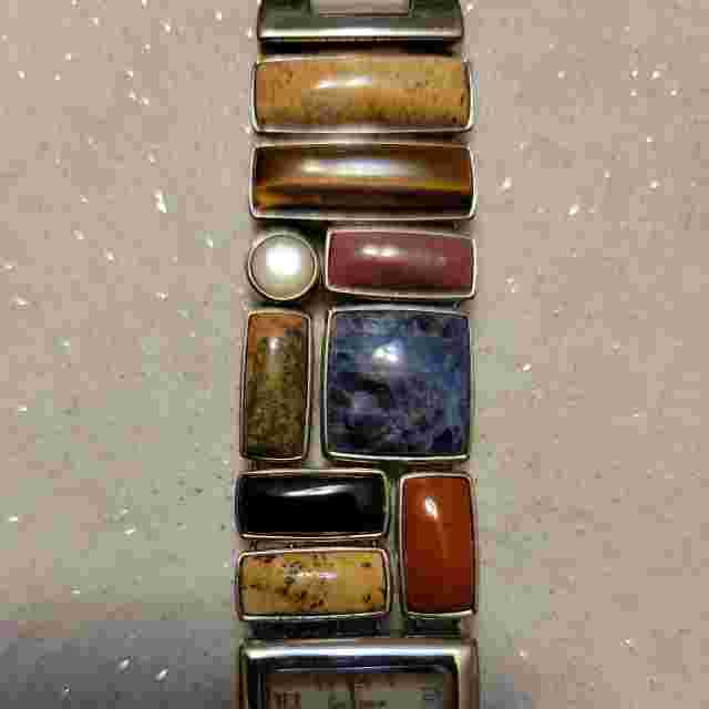 SEMI-Precious Stones Watch Band w/ Gem Essence Watch AS-IS