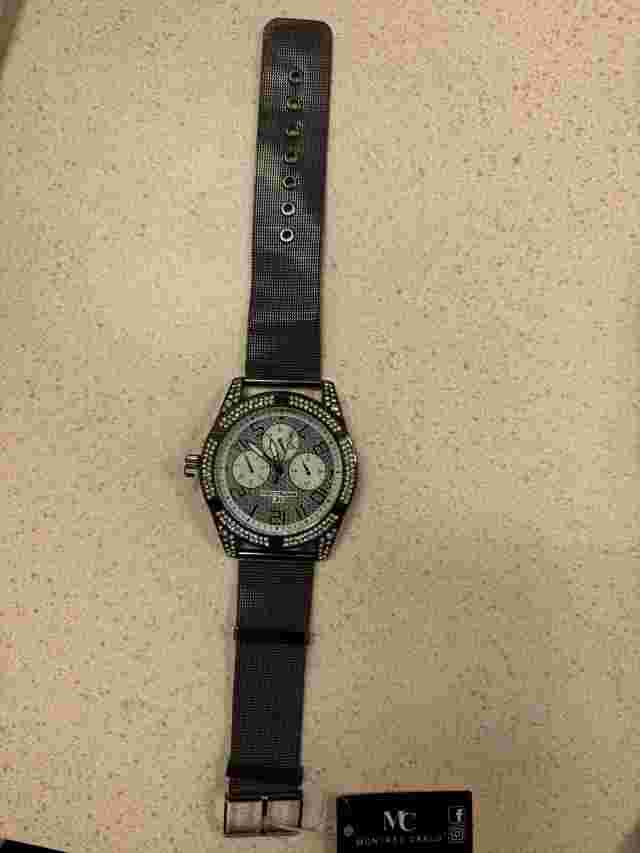 5430-Montres Carlo Mesh Band Watch - Grey