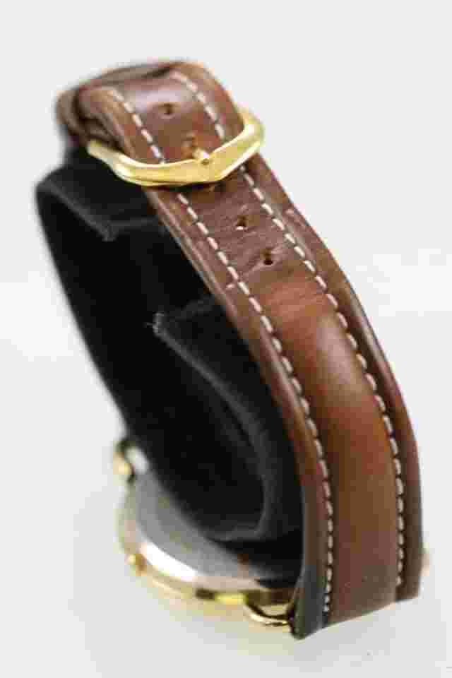 Wrangler Watch Men Gold Stainless Steel WR Brown Leather Battery White Quartz