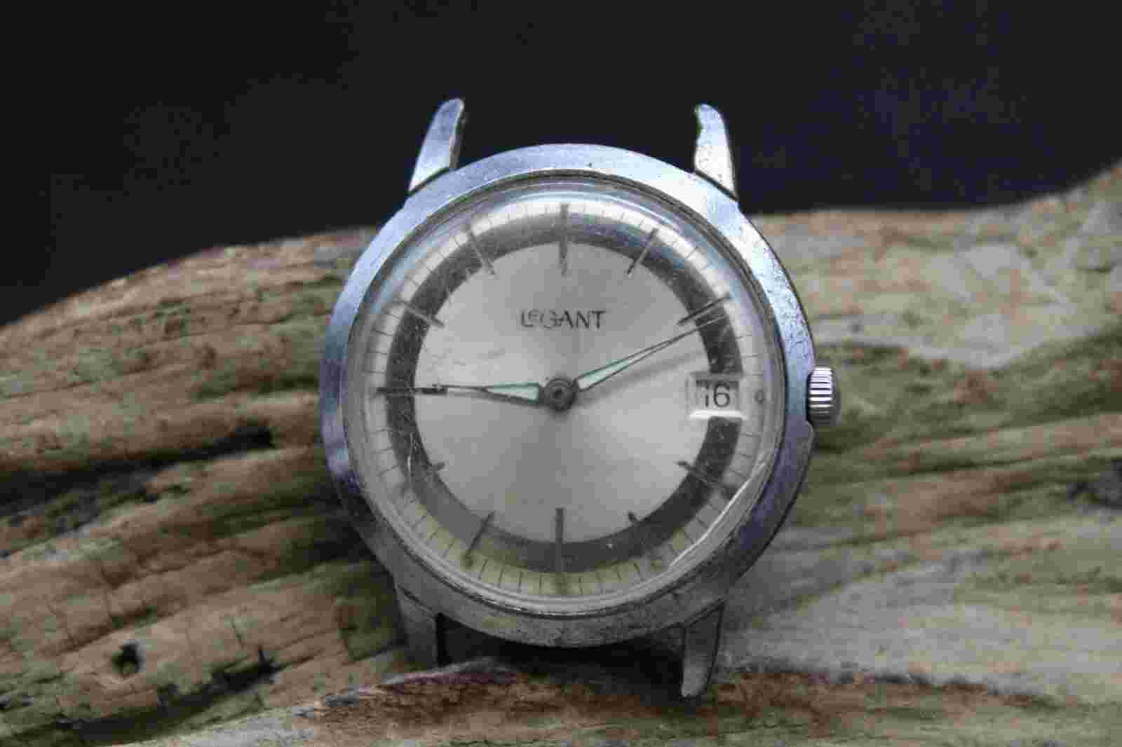VTG Le Gant 17j by MONTGOMERY WARD Co Men's Mechanical Watch 1960s 33.2mm (R3Q)