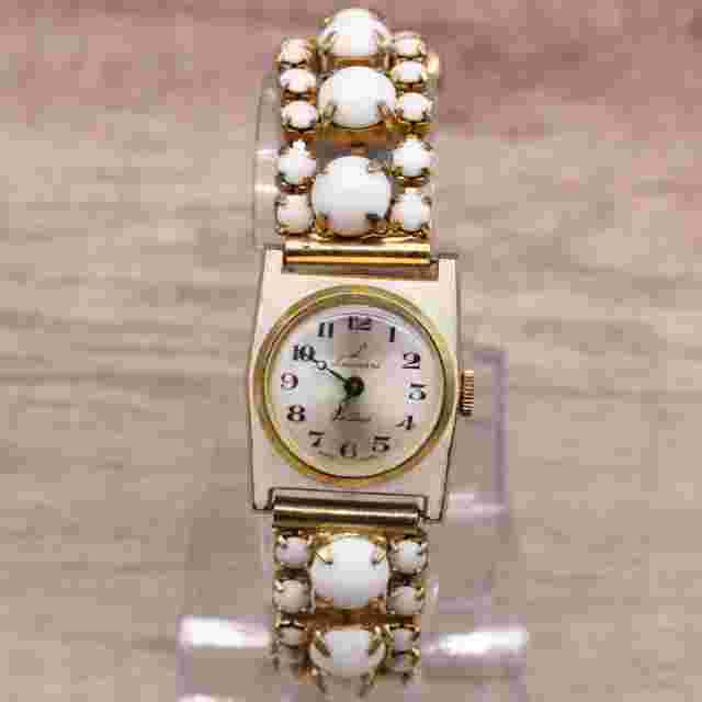 Vintage Lausanne Swiss Made Watch Womens Gold Tone Stainless Steel Art Deco 60's