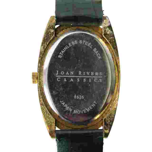 Vintage Joan Rivers Classics Women's Watch Wrist Watch Green Leather Band 626