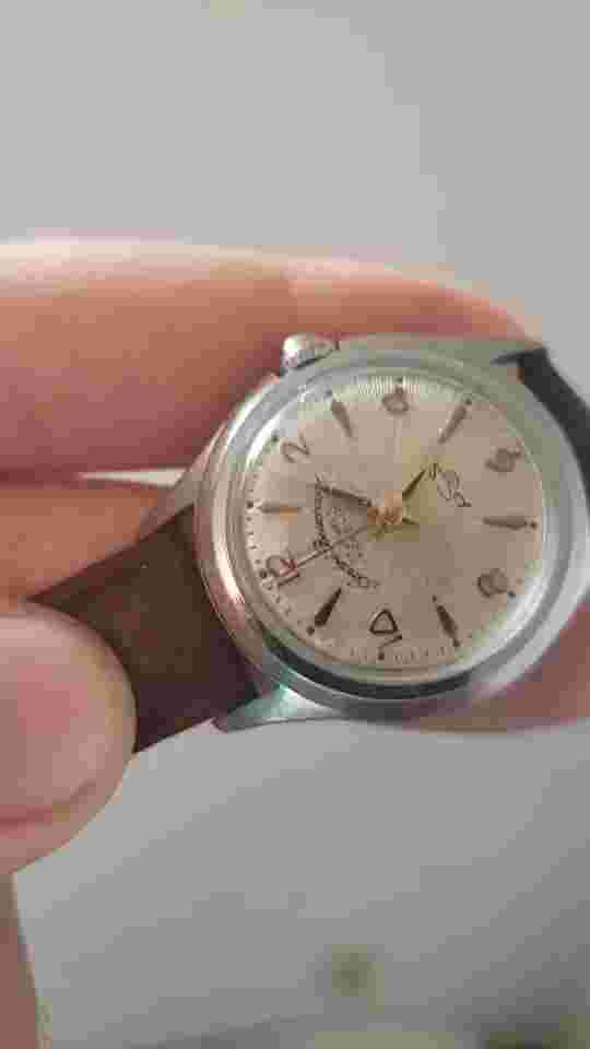 watch men used rare face  vintage andre bouchard 17 jewel