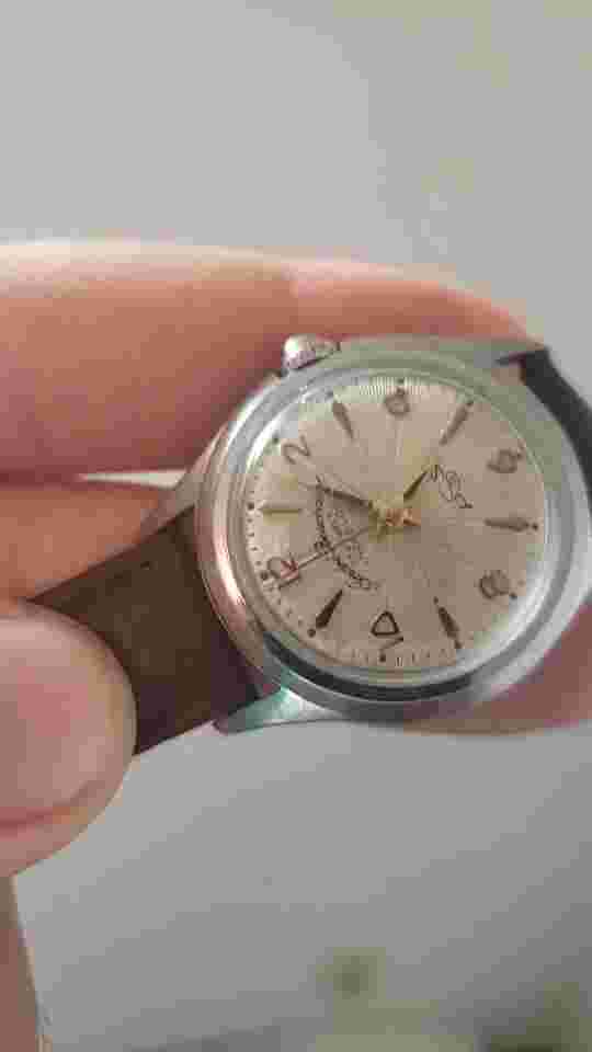 watch men used rare face  vintage andre bouchard 17 jewel
